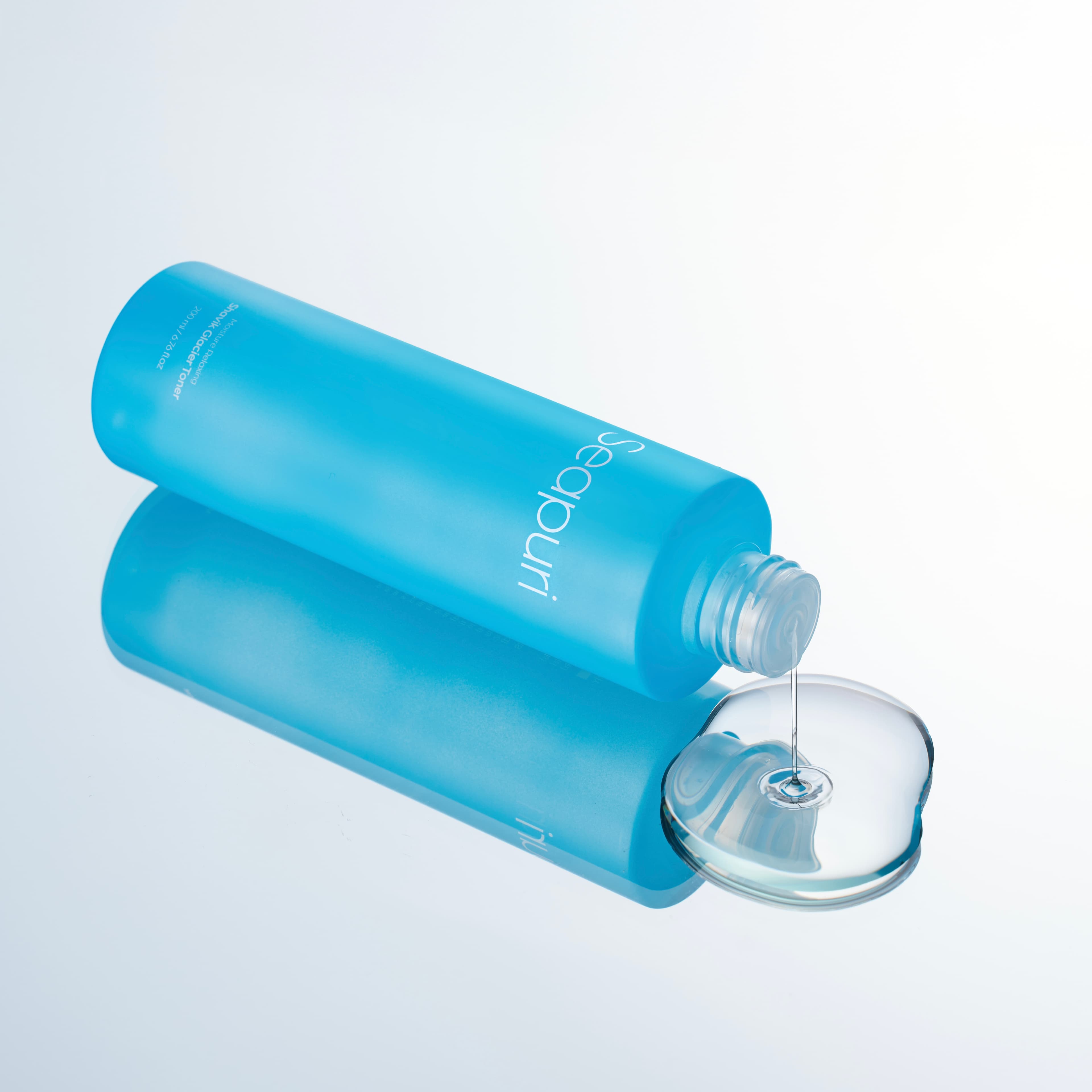 Shavik Glacier Toner Seapuri, sticlă albastră cu picătură de toner